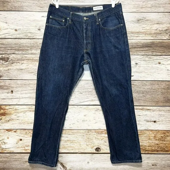 Gustin Mens Selvedge Jeans Raw Straight Dark Wash 82 American Sixteener 38x32
