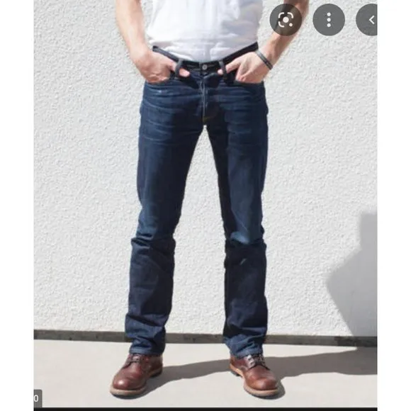 Gustin Button Fly Slim Straight Dark Wash Jeans 29
