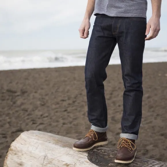 Gustin Selvedge Edge Jeans Slim Fit Raw Dark Wash Blue Denim 100% Cotton 40 Men