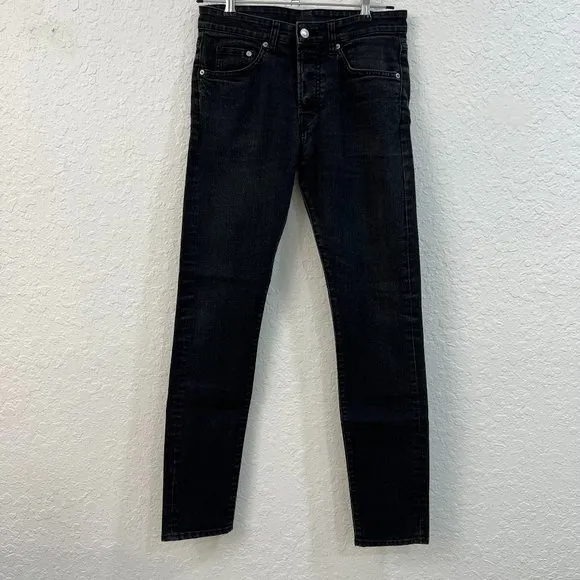 H & M Black Youth Boys Skinny Stretch Jeans Size 29