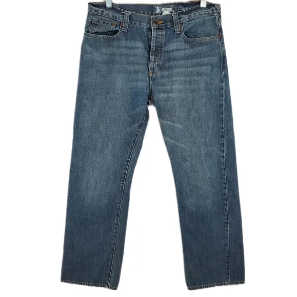 H&M &Denim Original Straight Leg Jeans Pants Size 33x30 Mens Button Fly