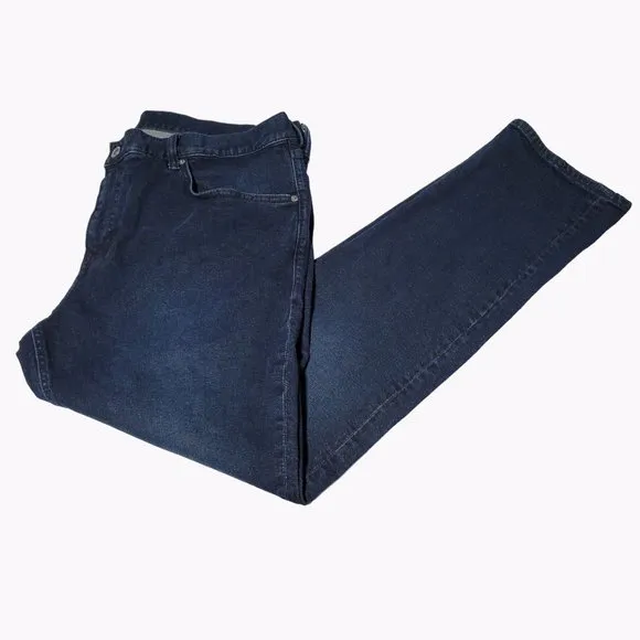H&M Slim Fit Jeans Mens Size 42 X 32 High Rise Dark Wash Denim Pants