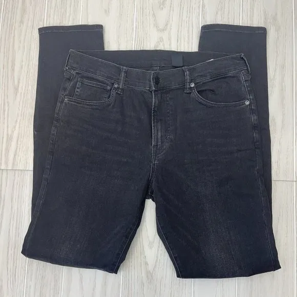 H&M Men’s Skinny Coupe Moulante & Denim Size 36X34 BLACK DARK WASH -SLIM FIT