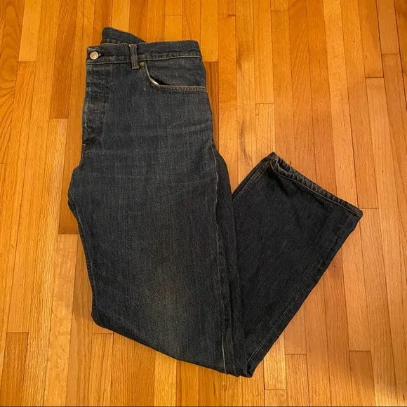 Rare VTG Helmut Lang Straight Cut Dark Rinse Cotton Made in Italy Denim Jeans