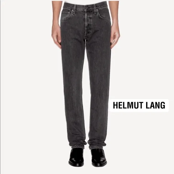 HELMUT LANG - Raw denim straight leg jeans, 34