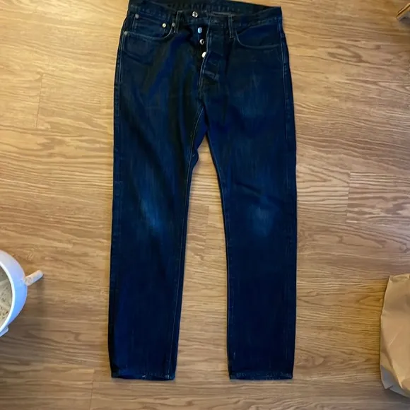Indigo Vintage button-fly Helmut Lang Jeans Straight Leg Size 32