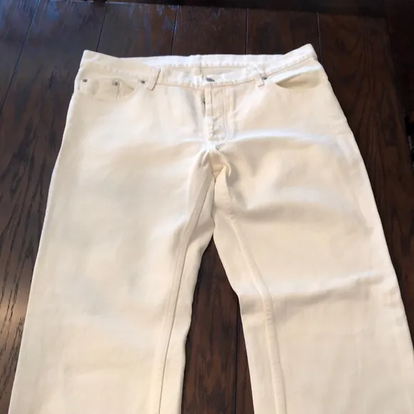 Helmet Lang Vintage White Straight Cut Jeans New