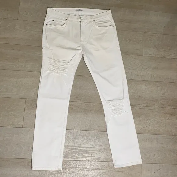 Helmut Lang Distressed Skinny Jeans