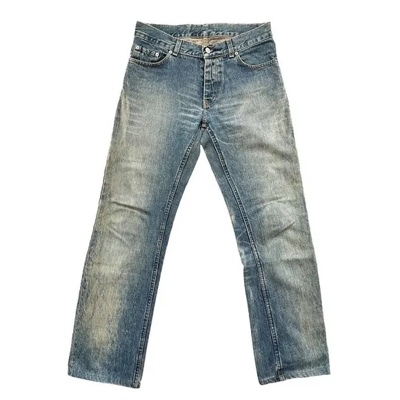 Helmut Lang 1998 Burned Denim Jeans