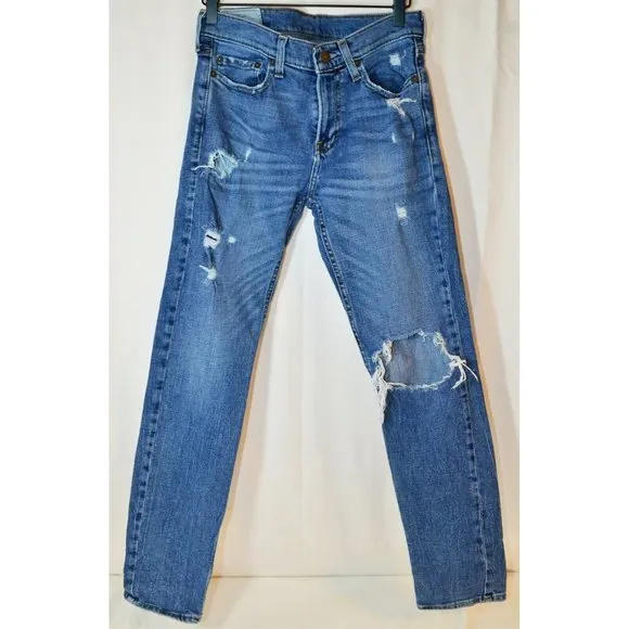Hollister Distressed Ripped Denim Skinny Jeans 28X30