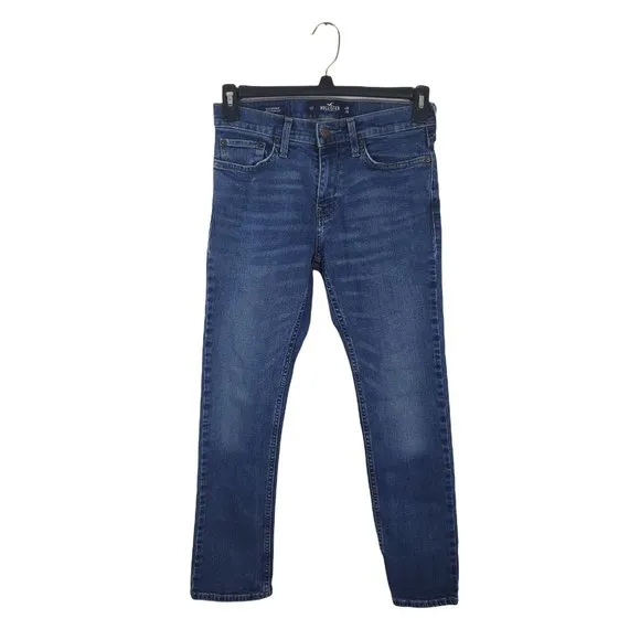 Hollister Jeans Mens 28x30 Slim Straight Epic Flex High Rise Medium Wash