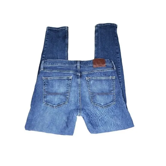 Hollister Jeans 33x32 Mens Super Skinny High Rise Medium Wash Blue Casual