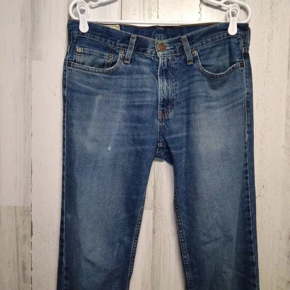 Hollister Slim Straight 31x30 Jeans Whiskering Distressed