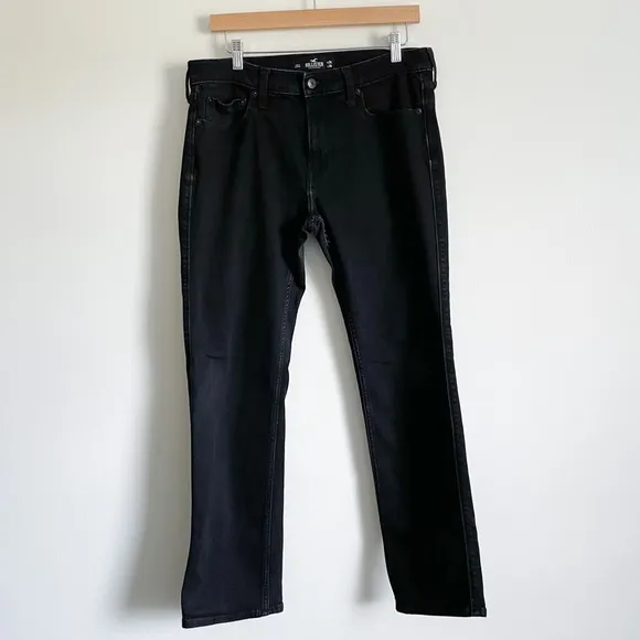 Hollister Slim Straight Black Jeans 34x30