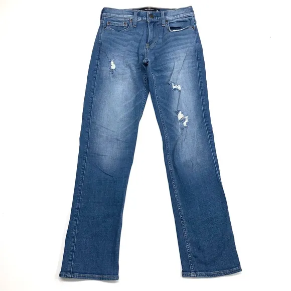 Hollister Slim Straight Advanced Stretch Distressed Jeans Size 26 x 30