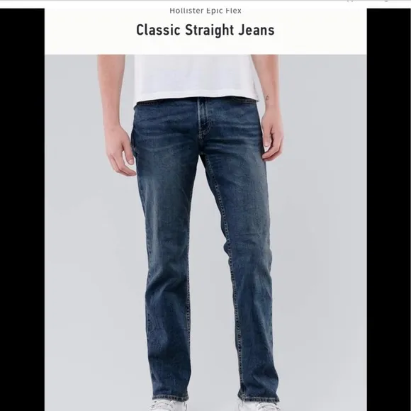 Hollister Epic Flex Men’s Classic Straight Jeans Sz 32x30