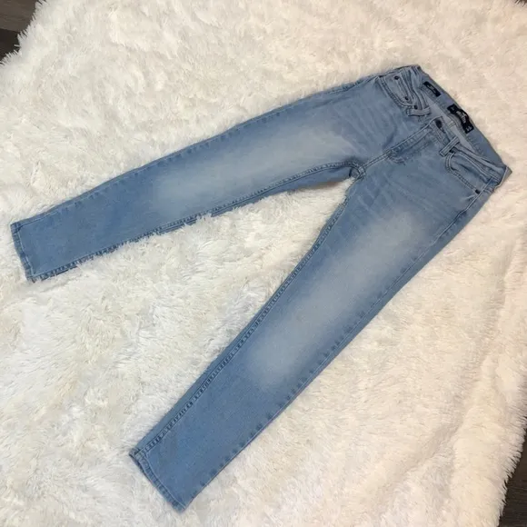 Hollister Skinny Epic Flex Light Blue Stretchy Denim Jeans, Sz. 26X30
