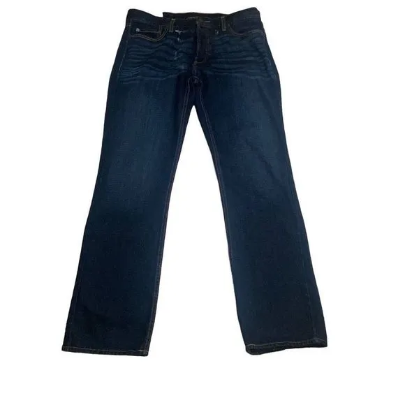 Hollister Men’s Dark Wash Button Fly Denim Jeans Size 34x34 Excellent Condition