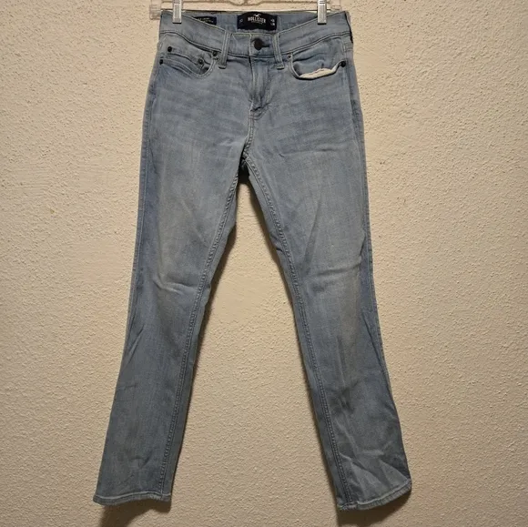 Hollister Blue Slim Jeans with Distressed Details Sz 26X30