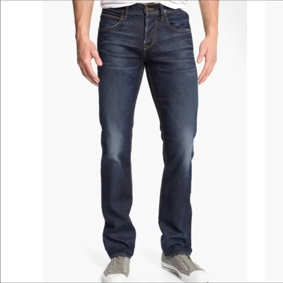Hudson Bryon Five Pocket Straight Jean Faded Black