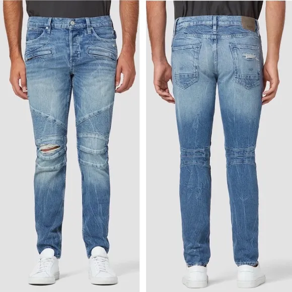 Hudson Blinder Biker V2 Skinny Jeans Soundcheck Distressed Moto style (32)