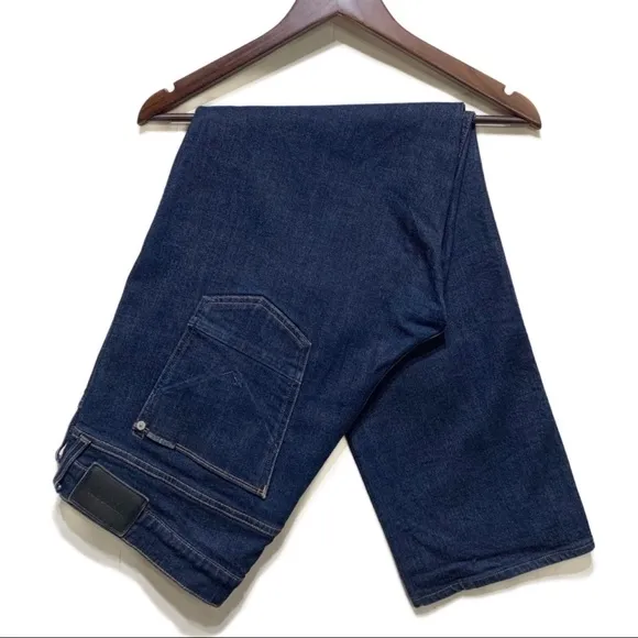 Hudson Mens Straight Leg Dark Wash Jeans