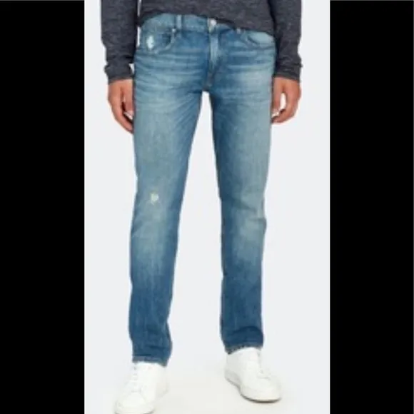 Hudson Blake Slim Straight Distressed Blue Jeans in Plyo size 40 x 34
          
      NWT