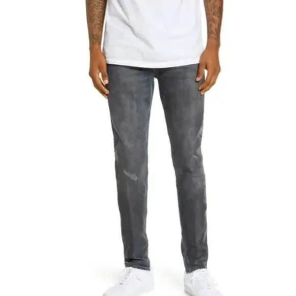 Hudson Axl Extra Slim Fit Distressed Jeans in Grey Coate Mens 31x32 $255 NEW
          
      NWT
