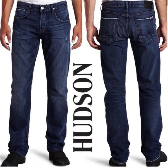 Hudson Men's Byron Straight Selvage Jean Size 29