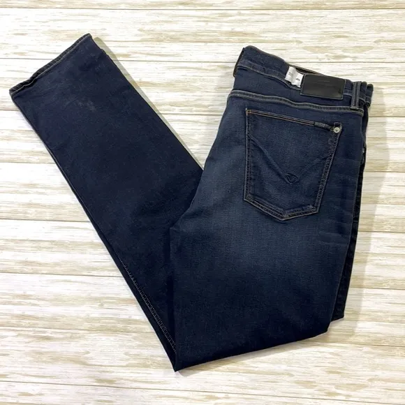 Hudson jeans mens 40x34 Blake slim straight dark wash stretch denim blue jeans