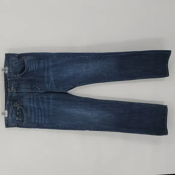 Boss Hugo Boss Regular Fit Jeans Kansas Straight Leg Medium Wash Whiskers