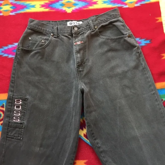 Vintage Hugo Boss Embroidered Denim Jeans 32/30