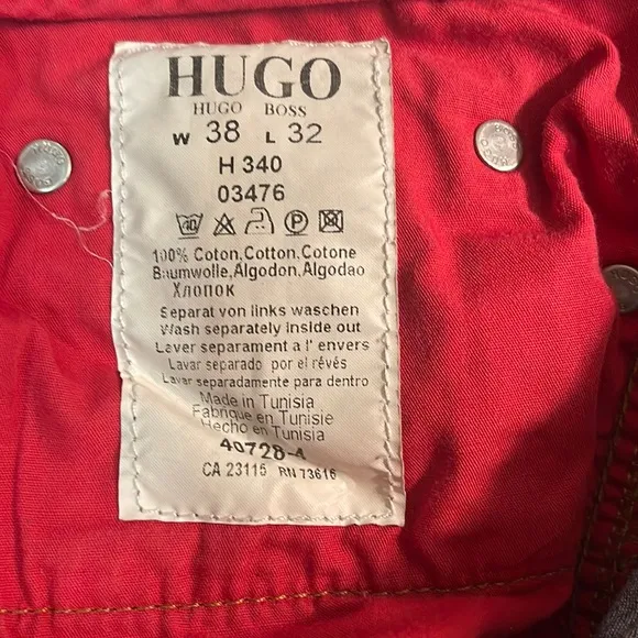 Hugo boss jeans size 38 x 32 button fly, hidden