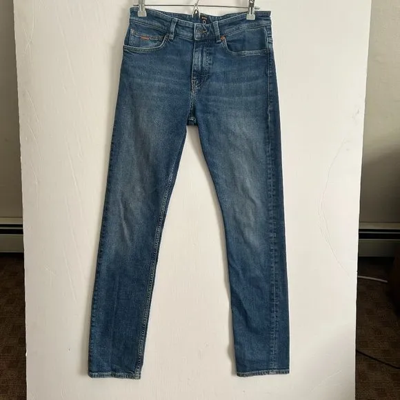Hugo Boss Jeans Delaware Slim Fit Medium Wash Stretch Denim Mens 30x32