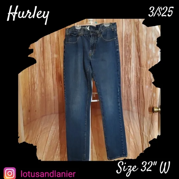 Hurley Straight Legged Jeans Sz 32"W 3/$25
