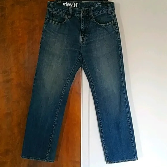 Hurley Men's Relaxed Fit Blue Jeans