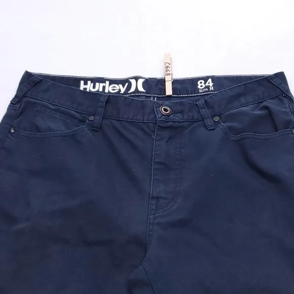 Hurley Casual Button Zip Medium Wash Denim Jeans Mens Size 33 Blue