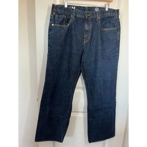 Hurley Jeans Mens Size 38 Relaxed Straight Leg 2000s Dark Blue