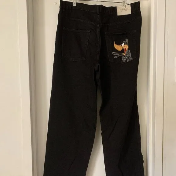 Vintage History Iceberg Daffy Duck Black Jeans