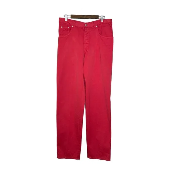 History Iceberg 36 Mens Pink Cotton Pockets Regular Fit Straight Leg Denim Jeans
