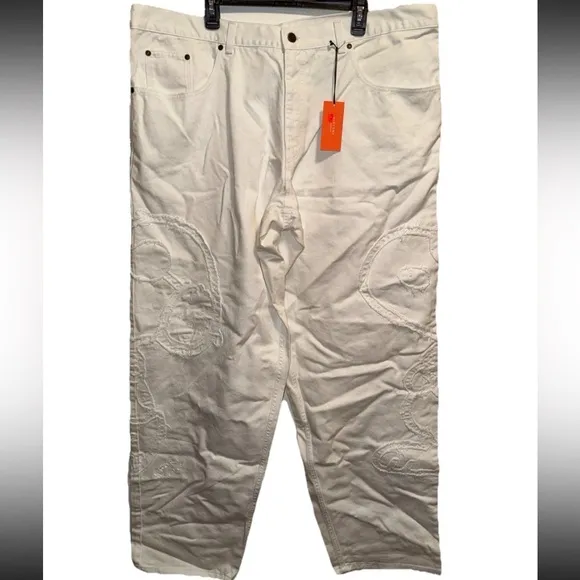 VTG NWT Iceberg History Jeans Mens 44 Snoopy White Denim Baggy Hip Hop Y2K
              
      NWT