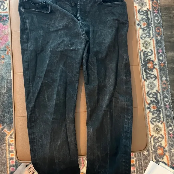 Imogene + Willie Barton slim black jean rinse waist 35, inseam 25.5”