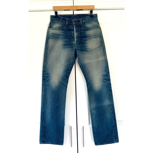 Imogene And Willie Jeans Willie Wauseon Button Fly Faded Denim Size 31 x 34.5”