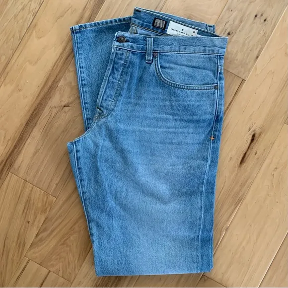 Imogene And Willie Jeans Barton Slim Selvedge Vidalia Mills Light Wash Size 34