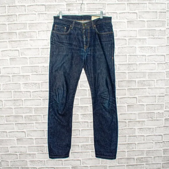 Imogene + Willie Men's Selvedge denim Barton Slim Jeans Button Fly indigo sz 31
