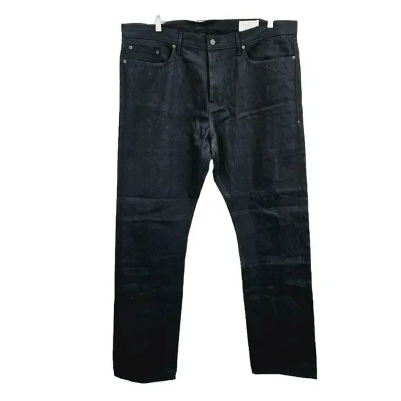 Imogene Willie Barton Slim Jeans 43x36 40 Black Rigid 100% Cotton Selvedge Denim