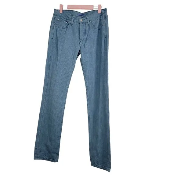 Industry of All Nations Pants Mens Size 32 Blue Indigo Skinny Fit Selvedge Denim
