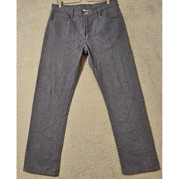 INDUSTRY OF ALL NATIONS Blue Recycled Denim Jeans Classic Men's Size 34 x 32