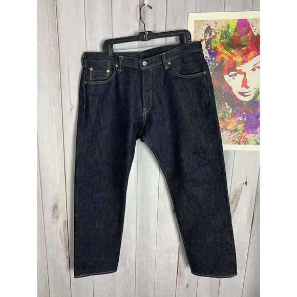 Iron Heart Men's 21oz Selvedge Denim Straight Cut Jeans - Indigo IH-634S 40Wx30L