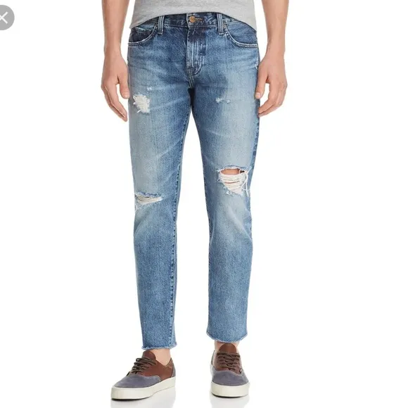 NWT J Brand Men’s Eli Denim Light Wash Tapered Leg Jeans Quibus size 40
          
      NWT